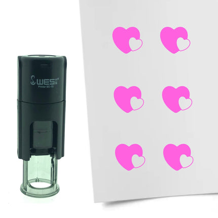 Tampon encreur cœurs - Ø10 mm