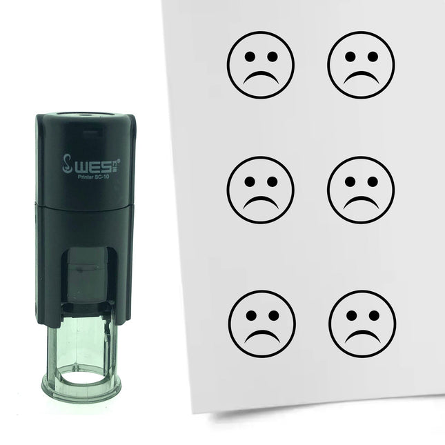 Tampon encreur smiley désespéré - Ø10 mm