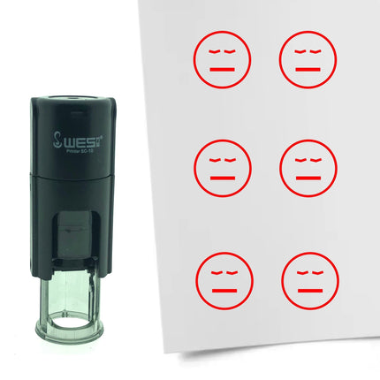 Tampon encreur smiley fatigué - Ø10 mm