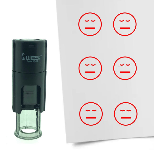 Tampon encreur smiley fatigué - Ø10 mm