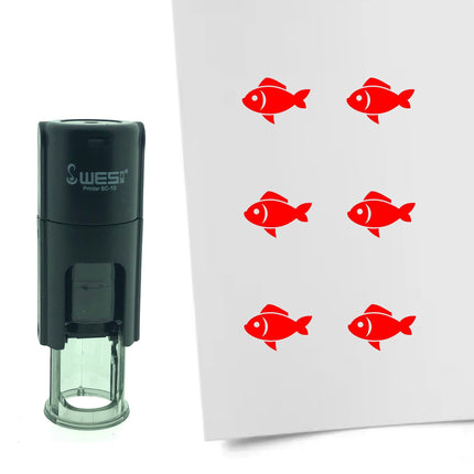 Tampon encreur poisson - Ø10 mm