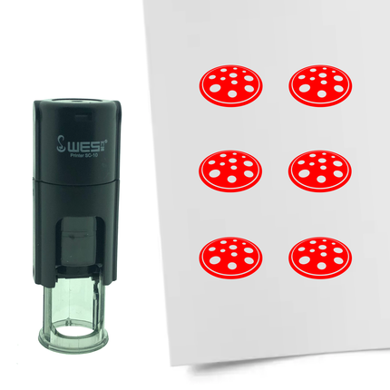 Tampon encreur pizza- Ø10 mm