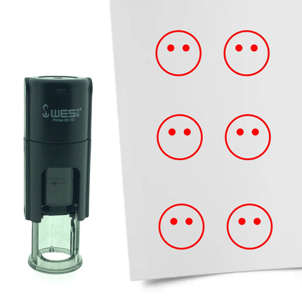 Tampon encreur smiley absent - Ø10 mm