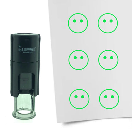 Tampon encreur smiley absent - Ø10 mm