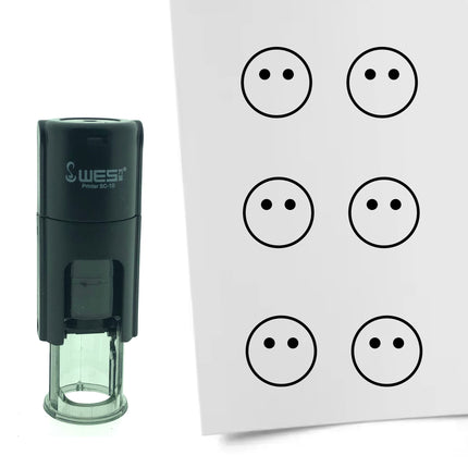 Tampon encreur smiley absent - Ø10 mm