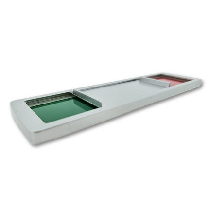 Plaque de porte Vert-Rouge - 178 x 50 mm