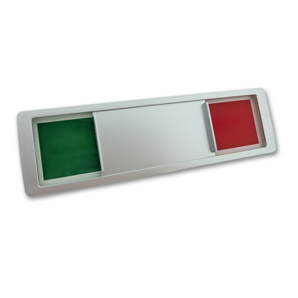 Plaque de porte Vert-Rouge - 178 x 50 mm