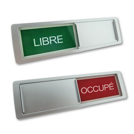 Plaque de porte  Libre-Occupé - 178 x 50 mm
