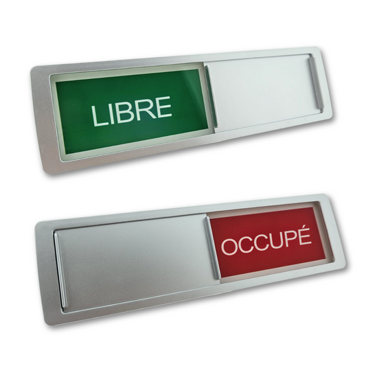 Plaque de porte  "Libre-Occupé" - 178 x 50 mm