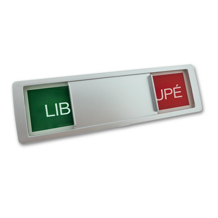 Plaque de porte  Libre-Occupé - 178 x 50 mm