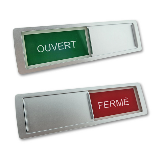 Plaque de porte  "Ouvert-Fermé" - 178 x 50 mm