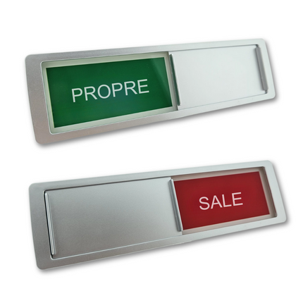 Plaque de porte Propre-Sale - 178 x 50 mm