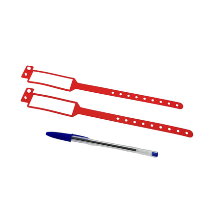 Bracelets en plastique écrivable - 100 bracelets