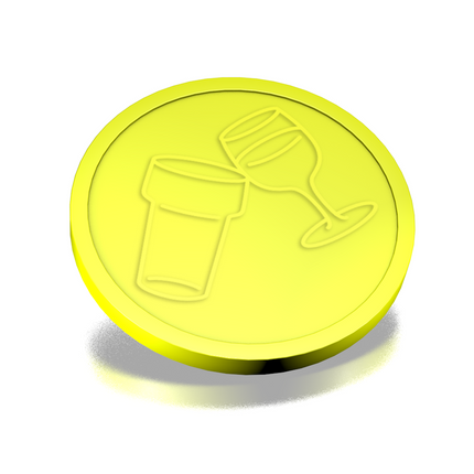 Jetons pour buvette bière et vin en relief - Ø29 mm - 250 pièces