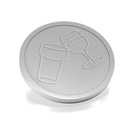 Jetons pour buvette bière et vin en relief - Ø29 mm - 250 pièces