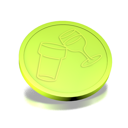 Jetons pour buvette bière et vin en relief - Ø29 mm - 250 pièces