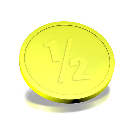 Jetons pour buvette 1/2 - Ø29 mm - 250 pièces