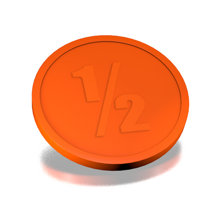 Jetons pour buvette 1/2 - Ø29 mm - 250 pièces