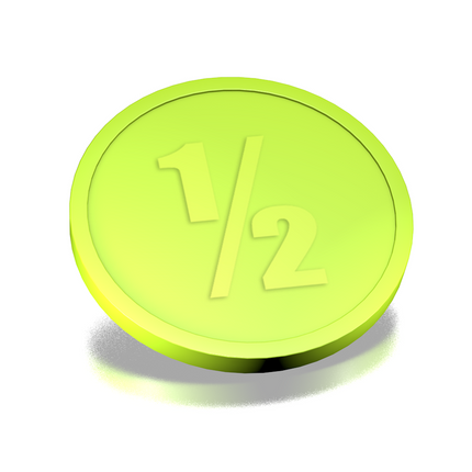Jetons pour buvette 1/2 - Ø29 mm - 250 pièces