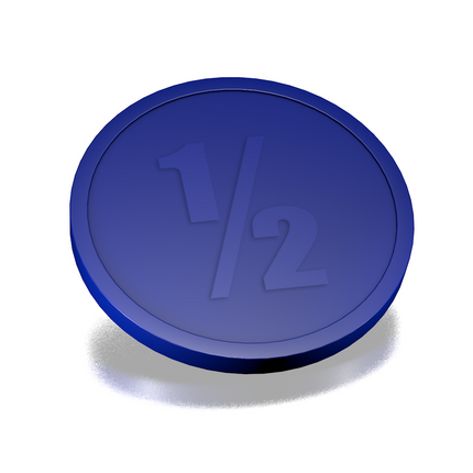 Jetons pour buvette 1/2 - Ø29 mm - 250 pièces