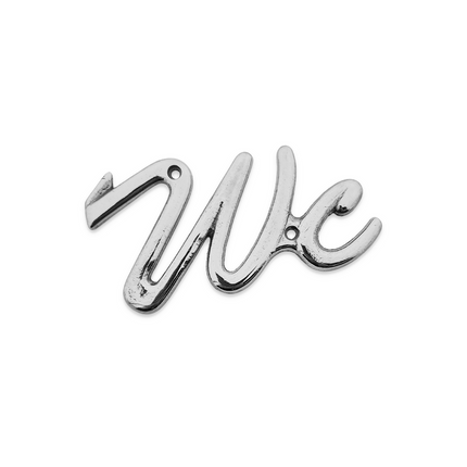 Plaque de porte lettres WC - en laiton