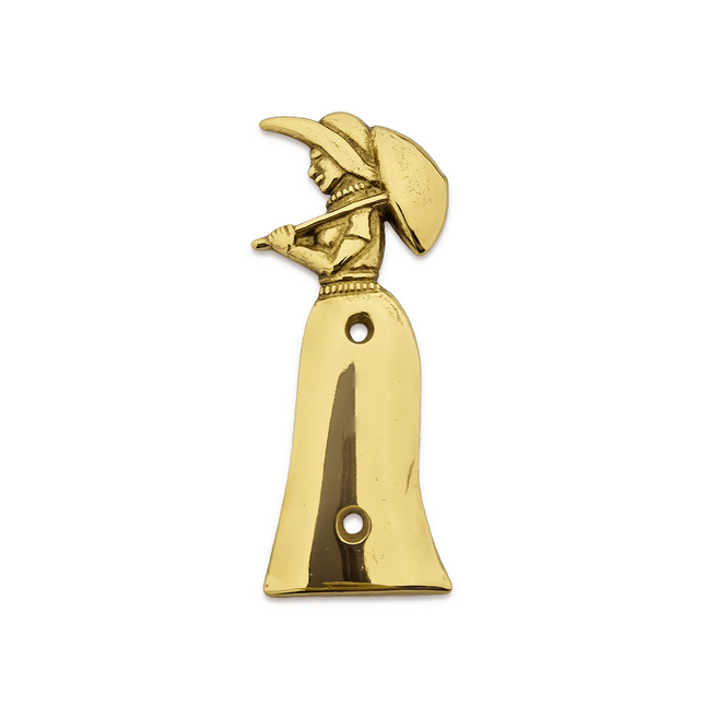 Plaque de porte dame avec parapluie - en laiton