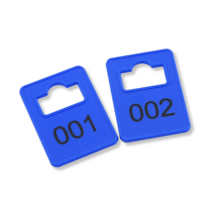 Jeton vestiaire numéroté Tiffany 36 x 50 mm - plusieurs options disponibles - 100 pièces