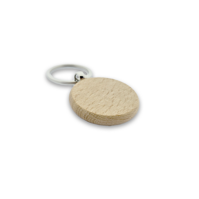 Porte-clés en bois cercle - 40 x 40 mm - par pièce