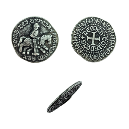 Réplique pièces médiévales apparence en argent Ø24 mm - 100 pièces