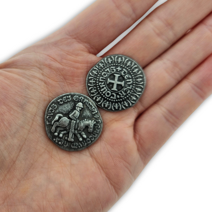 Réplique pièces médiévales apparence en argent Ø24 mm - 100 pièces