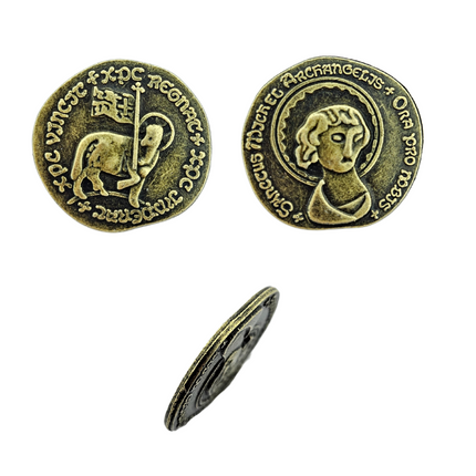 Réplique pièces médiévales 100 pièces apparence en or