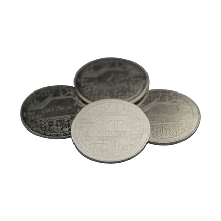 Jetons de buvette XL VIP Limitless en acier nickelé  Ø40 x 2,0mm - 100 pièces