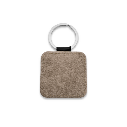 Porte-clés en cuir carré - 50 x 50 mm - par pièce