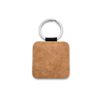 Porte-clés en cuir carré - 50 x 50 mm - par pièce
