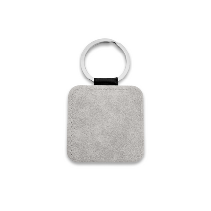 Porte-clés en cuir carré - 50 x 50 mm - par pièce