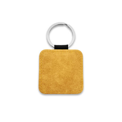 Porte-clés en cuir carré - 50 x 50 mm - par pièce