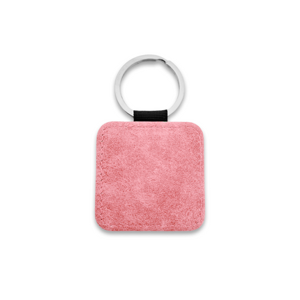 Porte-clés en cuir carré - 50 x 50 mm - par pièce