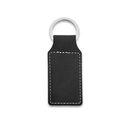 Porte-clés en cuir rectangle - 70 x 33 mm - par pièce