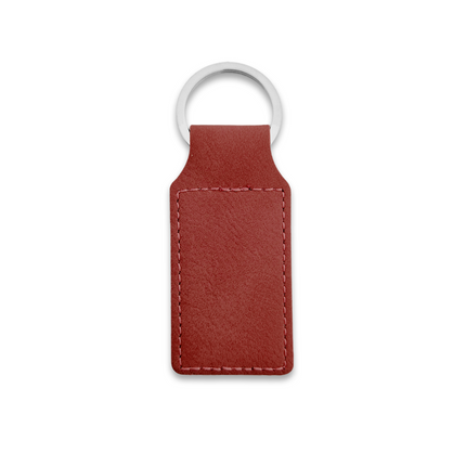 Porte-clés en cuir rectangle - 70 x 33 mm - par pièce