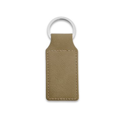 Porte-clés en cuir rectangle - 70 x 33 mm - par pièce