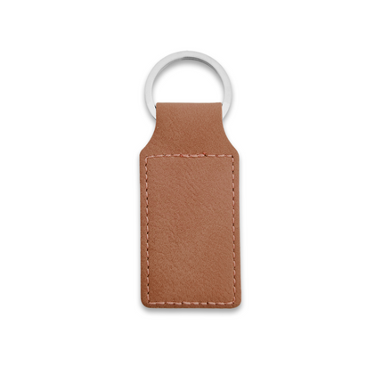 Porte-clés en cuir rectangle - 70 x 33 mm - par pièce