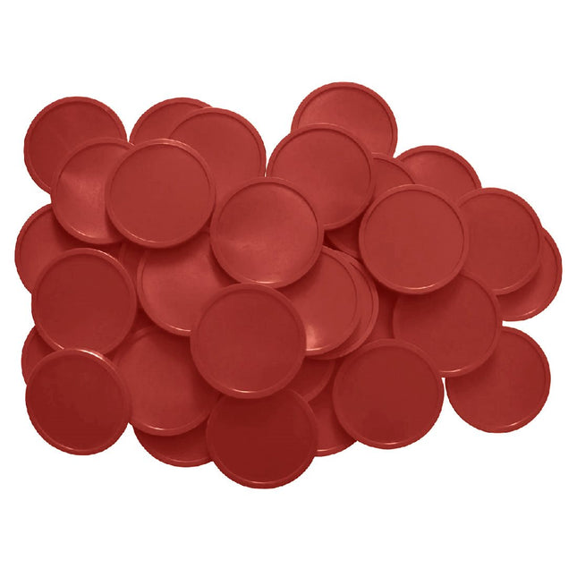Jeton Rouge bordeaux Ø29 mm - 100 pièces