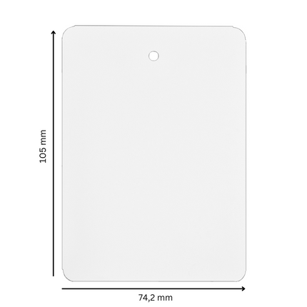 Étiquettes à suspendre blanches PET - 105 x 74,2 mm - 800 étiquettes