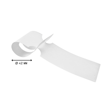 Étiquettes à boucles pour bacs E2 - 260 x 50 mm - en blanc - pour imprimante transfert thermique sur rouleau - 500 étiquettes
