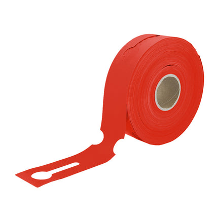 Étiquettes à boucle pour bacs E2 - 260 x 50 mm - en rouge - pour imprimante transfert thermique sur rouleau - 500 étiquettes
