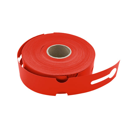 Étiquettes à boucle pour bacs E2 - 260 x 50 mm - en rouge - pour imprimante transfert thermique sur rouleau - 500 étiquettes