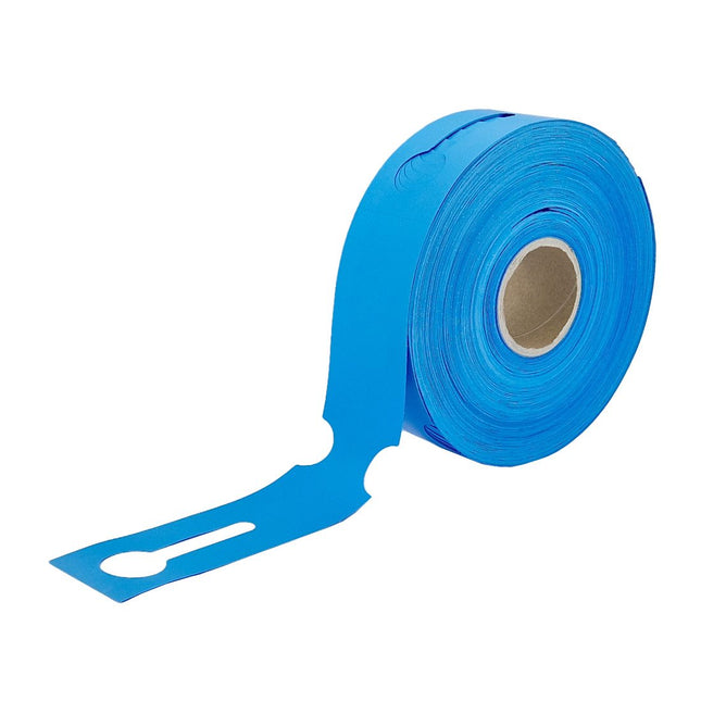 Étiquettes à boucle pour bacs E2 - 260 x 50 mm - en bleu - pour imprimante transfert thermique sur rouleau - 500 étiquettes