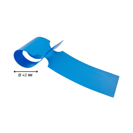Étiquettes à boucle pour bacs E2 - 260 x 50 mm - en bleu - pour imprimante transfert thermique sur rouleau - 500 étiquettes