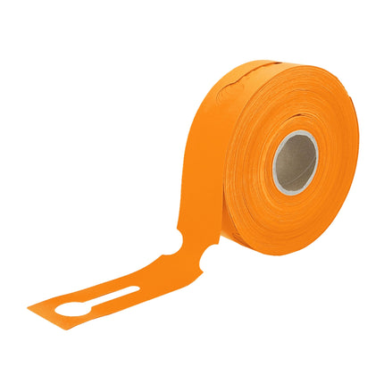 Étiquettes à boucles pour bacs E2 - 260 x 50 mm - en orange - pour imprimante transfert thermique sur rouleau - 500 étiquettes