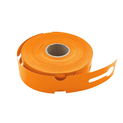 Étiquettes à boucles pour bacs E2 - 260 x 50 mm - en orange - pour imprimante transfert thermique sur rouleau - 500 étiquettes